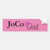 JoCo Girl op roze Bumpersticker (Voorkant)