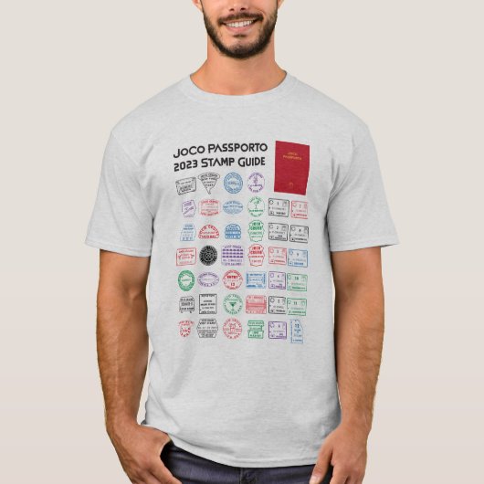 JoCo Passporto 2023 Stamp Guide T-shirt (Voorkant)