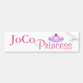 JoCo Princess on white Bumpersticker