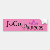 JoCo Princess op roze Bumpersticker (Voorkant)