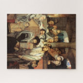 Joden bidden in Synagogue op Yom Kippur Legpuzzel (Horizontaal)