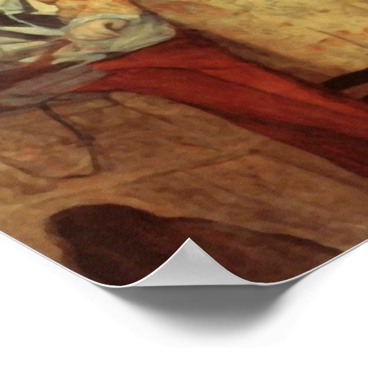 Joden bidden in Synagogue op Yom Kippur Poster (Hoek)