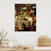 Joden bidden in Synagogue op Yom Kippur Poster (Keuken)