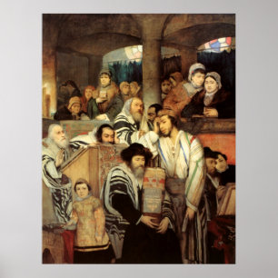 Joden die bidden door Maurycy Gottlieb - Circa 187 Poster
