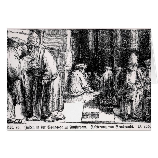 Joden in de Synagogue in Amsterdam (Voorkant Horizontaal)