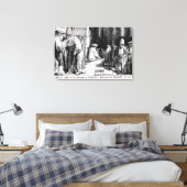 Joden in de Synagogue in Amsterdam Canvas Afdruk (Insitu (Slaapkamer))