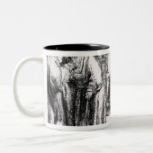 Joden in de Synagogue in Amsterdam Tweekleurige Koffiemok (Links)