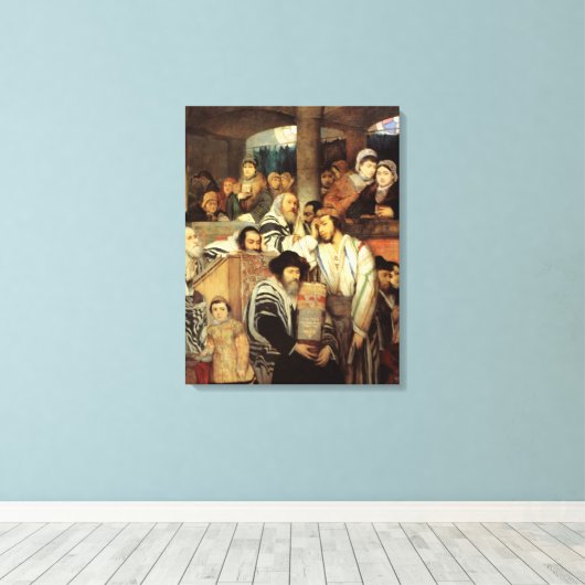 Joden van Maurycy Gottlieb - Circa 1878 Canvas Afdruk (Insitu (Houten vloer))