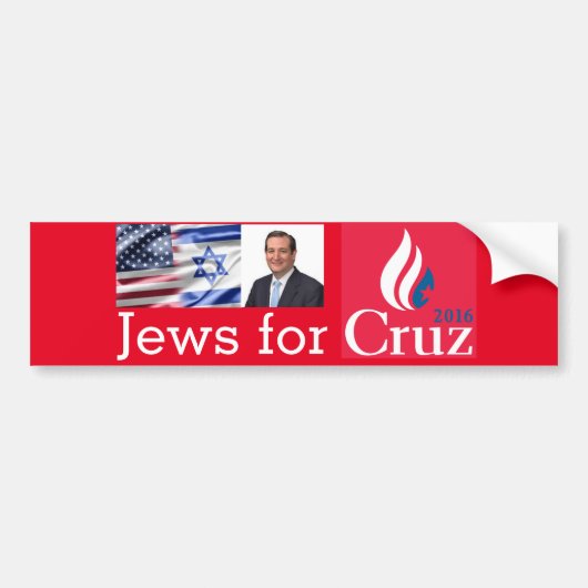 Joden voor de Cruz-Bumpersticker Bumpersticker (Voorkant)