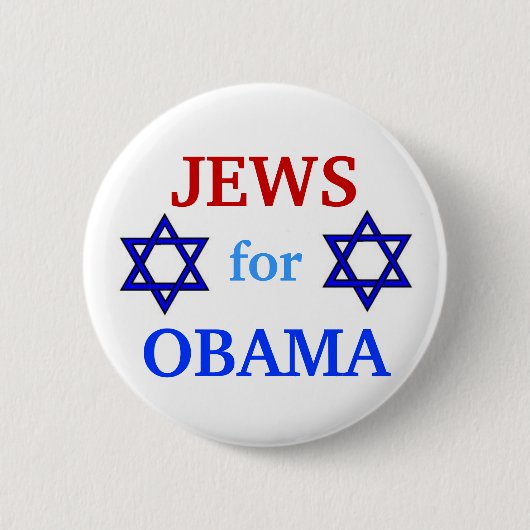 Joden voor Obama, knop 2012 Ronde Button 5,7 Cm (Voorkant)