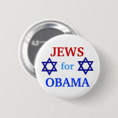 Joden voor Obama, knop 2012 Ronde Button 5,7 Cm (Voorkant /achterkant)