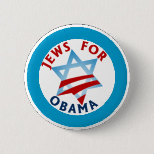 joden voor obama ronde button 5,7 cm