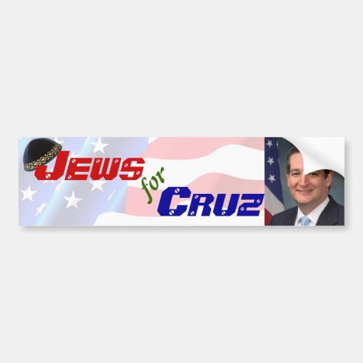 Joden voor Ted Cruz Bumpersticker (Voorkant)
