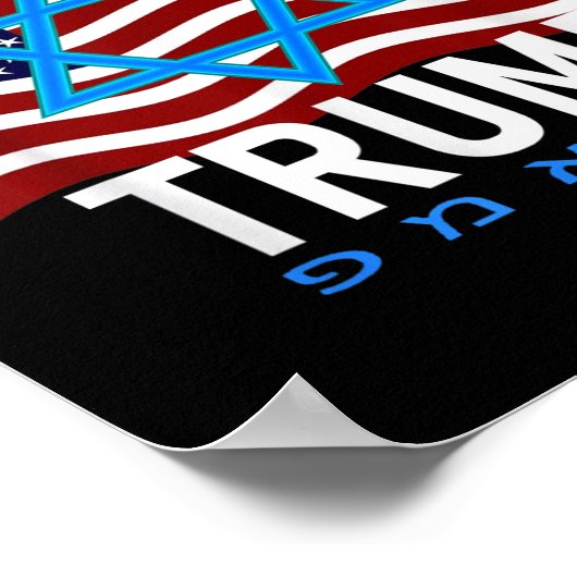 Joden voor Trump Amerikaanse vlaggenster van David Poster (Hoek)