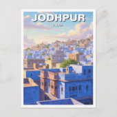 Jodhpur India Blauwe huizen Briefkaart (Voorkant)