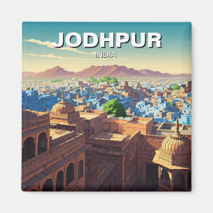 Jodhpur India Blauwe huizen Magneet