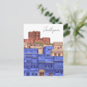 Jodhpur India Illustratie Briefkaart (Staand voorkant)