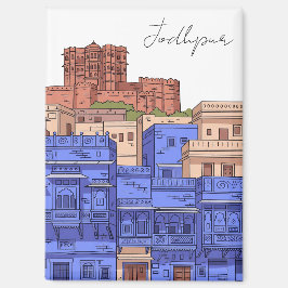 Jodhpur India Illustration Magneet