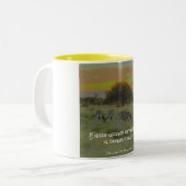 Jodi Livon Affirmations - Divinely Kust Tweekleurige Koffiemok (Voorkant links)