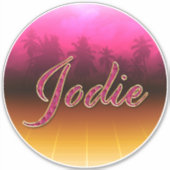 Jodie Vorname Name golden pink Aufkleber Sticker (Voorkant)
