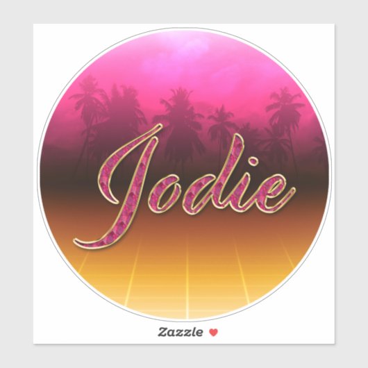 Jodie Vorname Name golden pink Aufkleber Sticker (Vel)