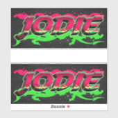 Jodie Vorname Name Graffiti Aufkleber Sticker (Vel)