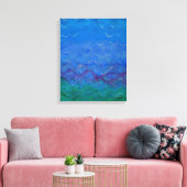 Jodi's originele waterschilderij canvas afdruk (Insitu (Woonkamer))