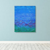 Jodi's originele waterschilderij canvas afdruk (Insitu (Houten vloer))