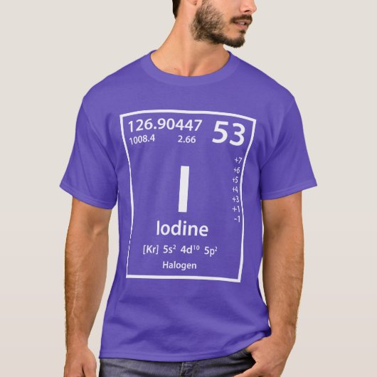 Jodium Element (wit) T-shirt (Voorkant)