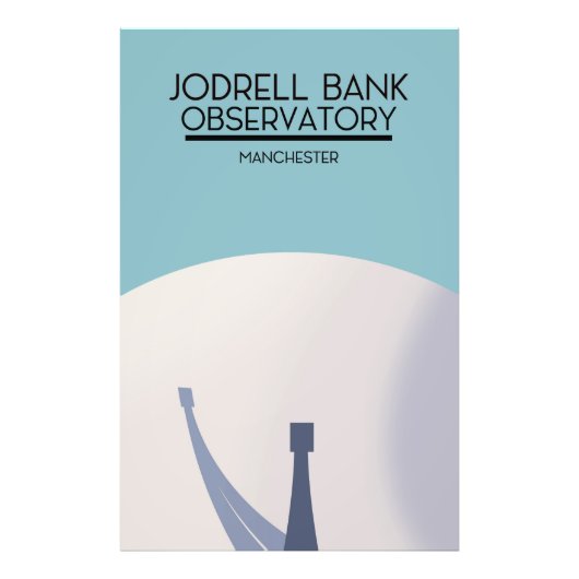 Jodrell Bank Observatory Space art. Foto Afdruk (Voorkant)