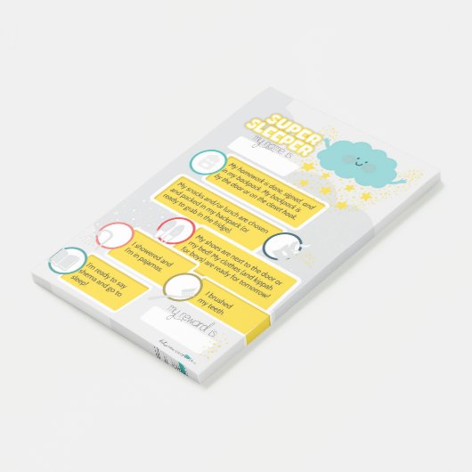 JODSE SLAAPTIJD CHECKLIST POST-IT® NOTES (Schuin)