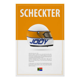 Jody Scheckter Helmet Perfect Poster