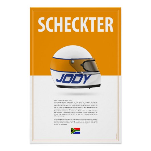 Jody Scheckter Helmet Perfect Poster (Voorkant)
