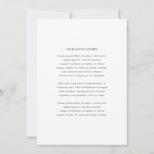 Jody Simple Elegant Wedding Kaart (Achterkant)