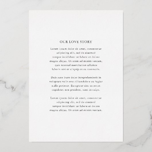 Jody Simple Elegant Wedding Save the Date Folie Uitnodiging (Achterkant)