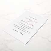 Jody Simple Elegant Wedding Save the Date Folie Uitnodiging (Gedraaid)