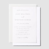 Jody Simple Elegant Wedding Vellum Uitnodigingen (Offset)