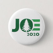 Joe 2020 Green Logo Ronde Button 5,7 Cm (Voorkant)