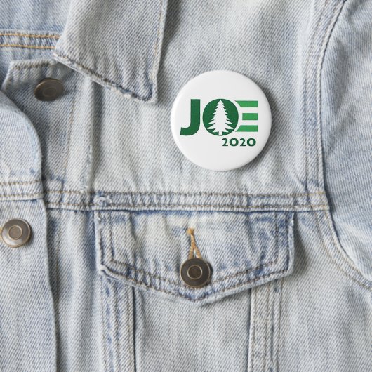 Joe 2020 Green Logo Ronde Button 5,7 Cm (In situ)