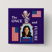 Joe 2020/Harris 2024 Vierkante Button 5,1 Cm (Voorkant)