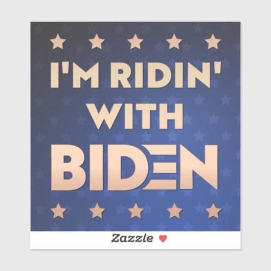 Joe 2020 - Ik rijd met Biden Sticker (Vel)