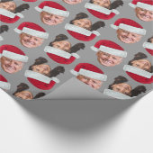 Joe and Kamala Santa Hat Funny Christmas Silver Cadeaupapier (Hoek)