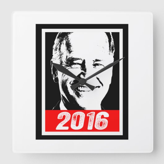 JOE BIDEN 2016 VIERKANTE KLOK (Voorkant)