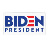 Joe Biden 2020 Biden voor President Etiket (Voorkant)