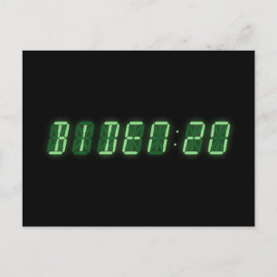 Joe Biden 2020 digitale klok Briefkaart