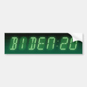 Joe Biden 2020 digitale klok Bumpersticker (Voorkant)