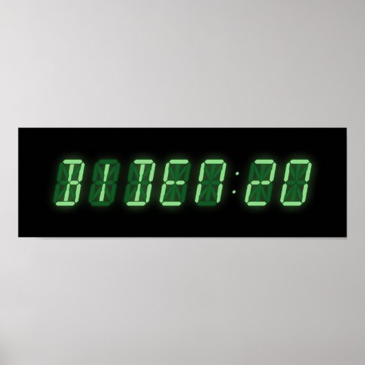 Joe Biden 2020 digitale klok Poster (Voorkant)
