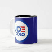 Joe Biden 2020 logo Tweekleurige Koffiemok (Voorkant links)