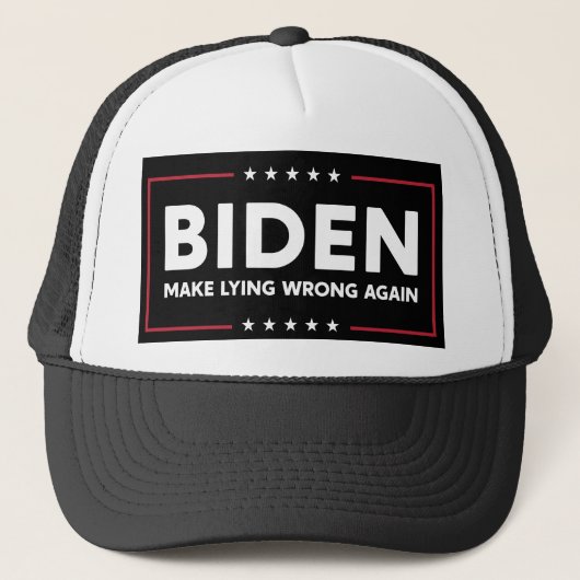 Joe Biden 2020 maakt het leugen weer verkeerd anti Trucker Pet (Voorkant)