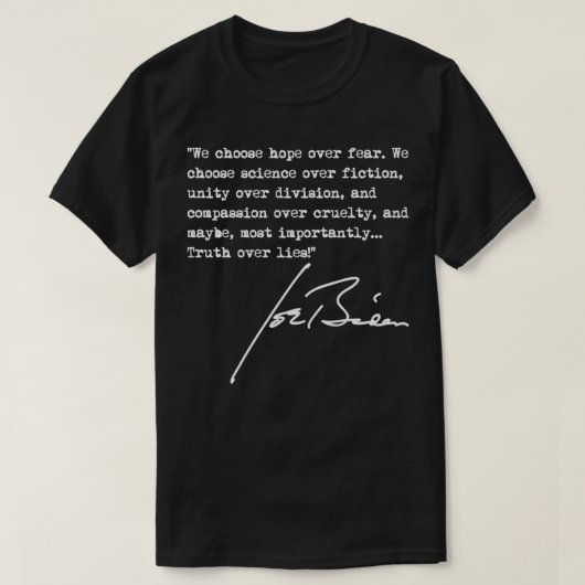 Joe Biden 2020 President Truth over Lies T-shirt (Design voorkant)
